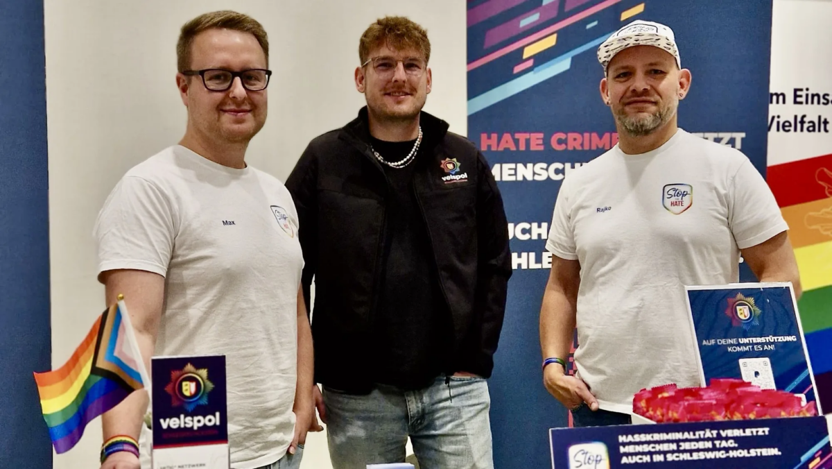 Max, Yannick und Rajko (v.l.n.r.) bei der Vereidigung